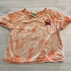 Dravus Yony Sun Seeker Pink Tie Dye Crop T-Shirt womens‎ small
